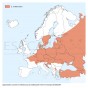 Approximate occurrence of Echinococcus multilocularis in the fox in Europe (© ESCCAP)